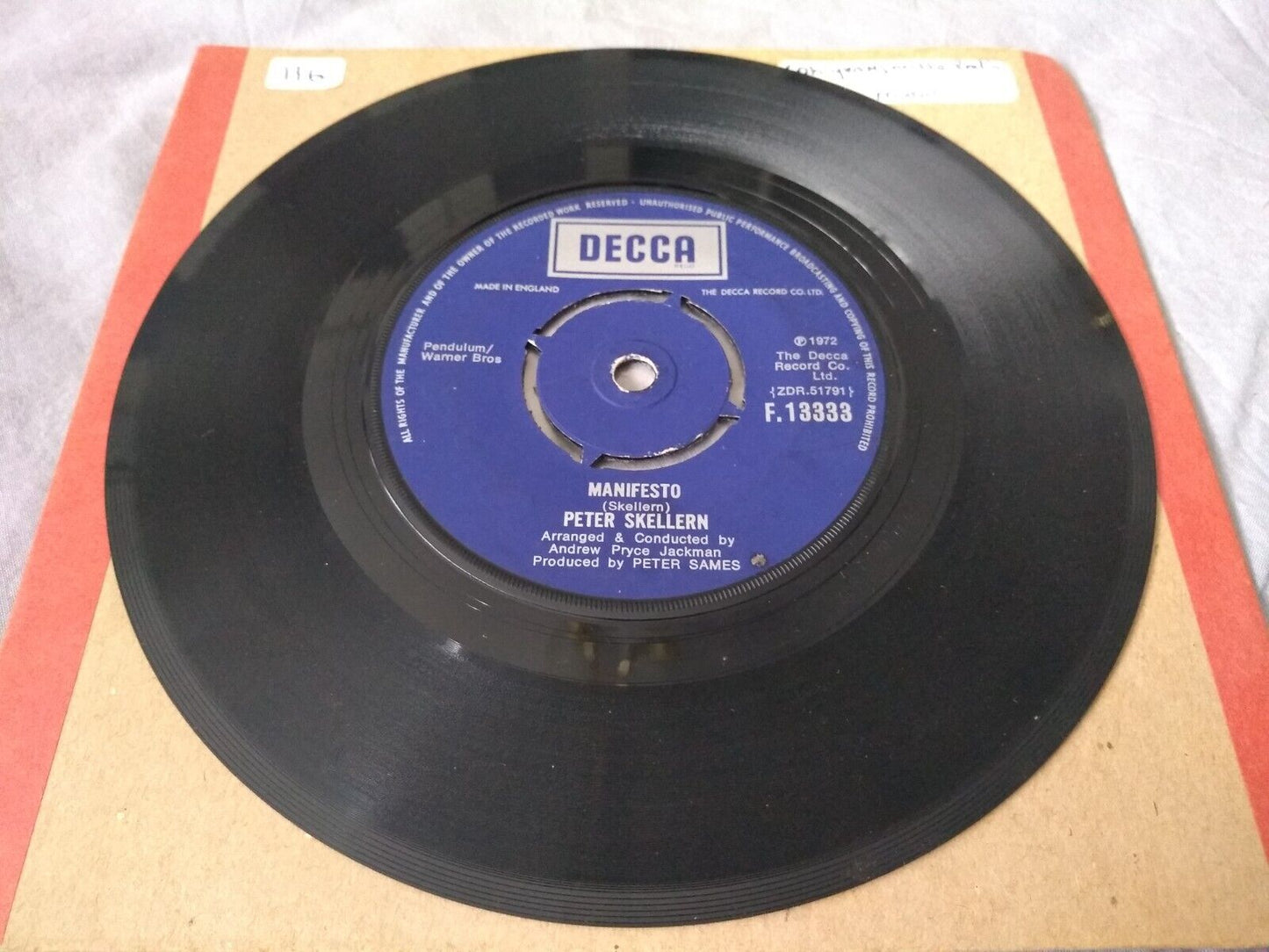 Peter Skellern - You're A Lady (Decca 1972) 7" single VG/-