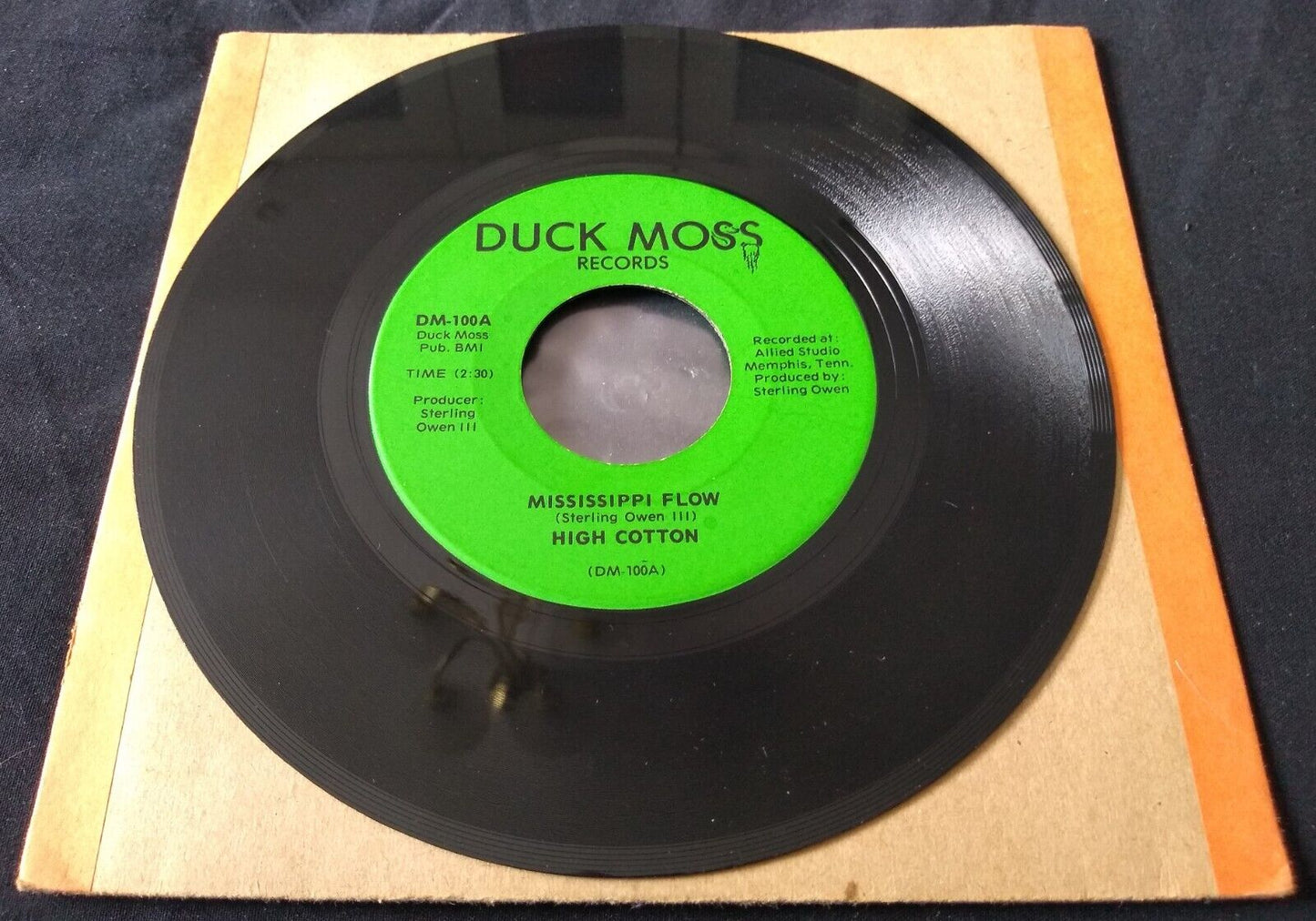 High Cotton - Mississippi Flow (Duck Moss) 7" vinyl single US VG/- jukebox