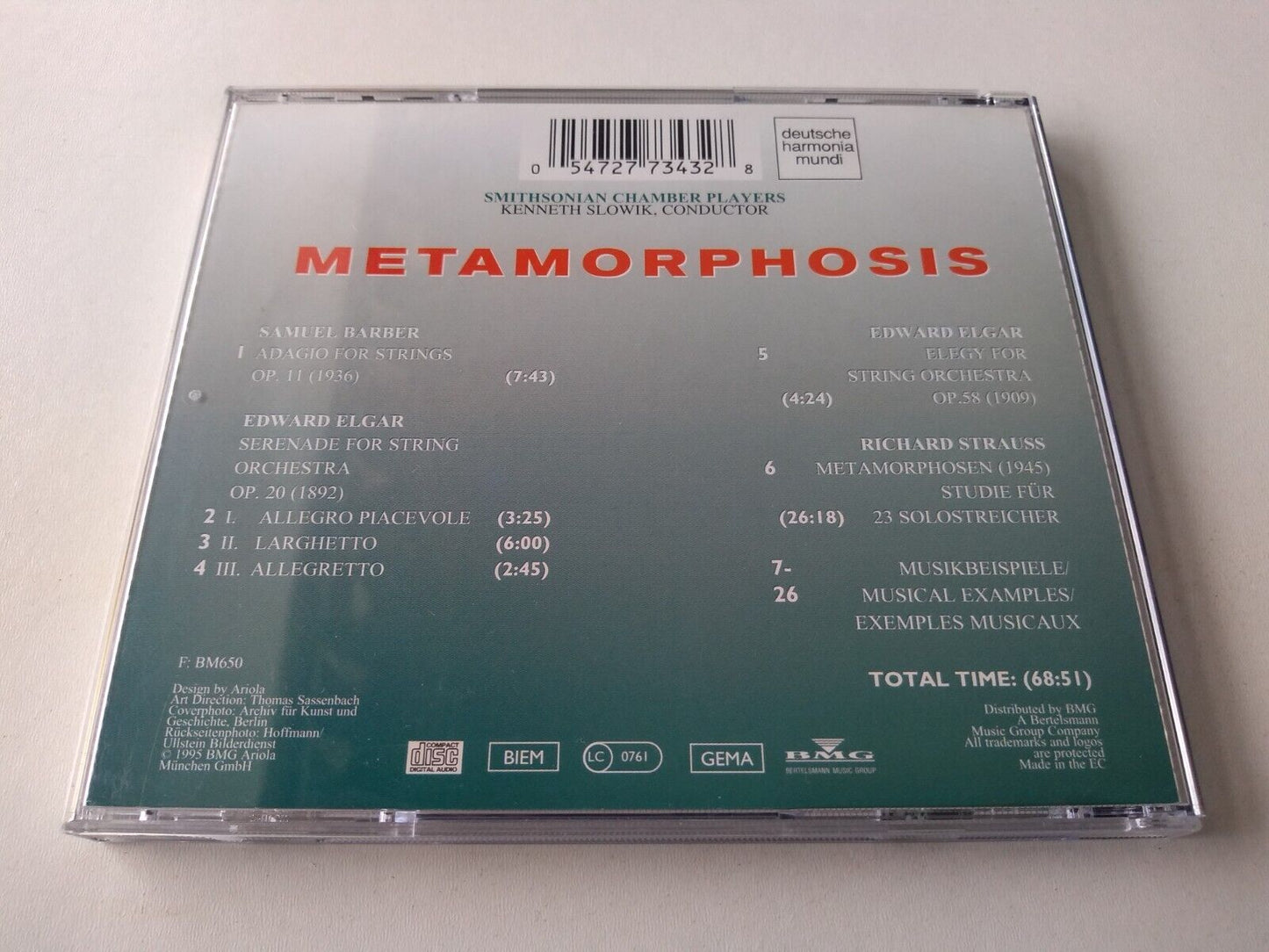 Barber•Elgar•Strauss - Metamorphosis (1995) CD album