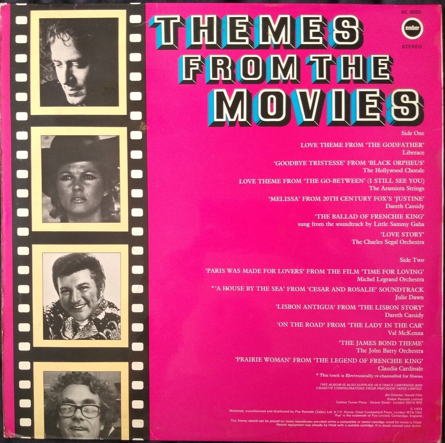 Various ‎– Themes From The Movies (Ember 1973) 12" vinyl LP VG/VG