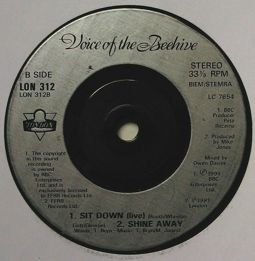 Voice Of The Beehive - Perfect Place (London, 1991) 7" vinyl single VG/-