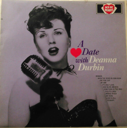 Deanna Durbin – A Date With Deanna Durbin (Decca, 1965) 12" vinyl LP VG/VG