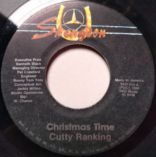 Cutty Ranking - Christmas Time (Skengdon 1986) 7" vinyl single VG/- Jamaica juke