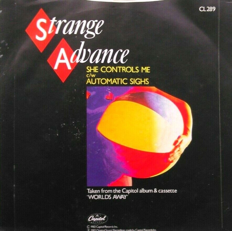 Strange Advance – She Controls Me (Capitol, 1983) 7" vinyl P/S single VG/VG