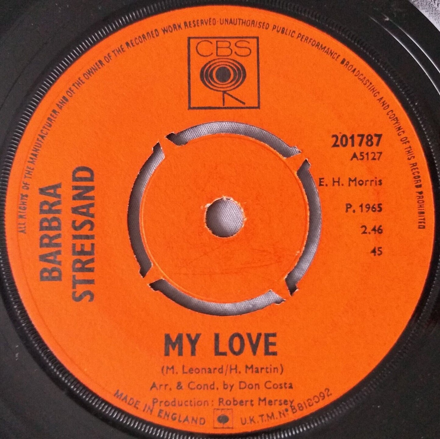 Barbra Streisand - Why Did I Choose You (CBS 1965) 7" vinyl single VG/-