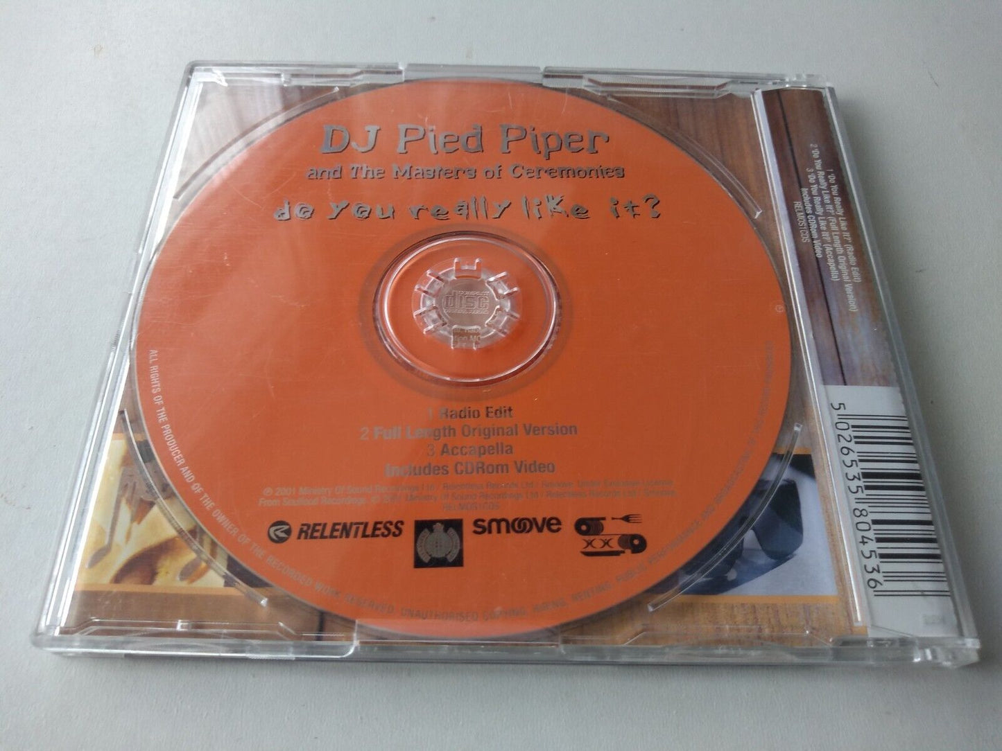 DJ Pied Piper And The Masters Of Ceremonies - Do You Really Like It? CD single