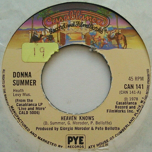 Donna Summer - Heaven Knows (Casablanca, 1979) 7" vinyl single VG/- jukebox