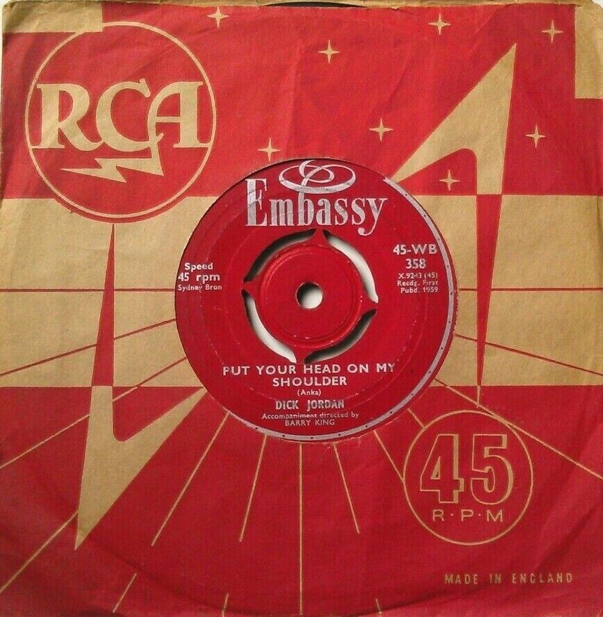 Dick Jordan - Mack The Knife (Embassy, 1959) 7" vinyl single G+/-