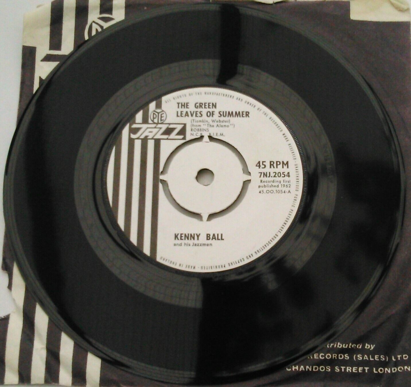 Kenny Ball And His Jazzmen - Green Leaves Of Summer (1962) 7" vinyl single VG/VG