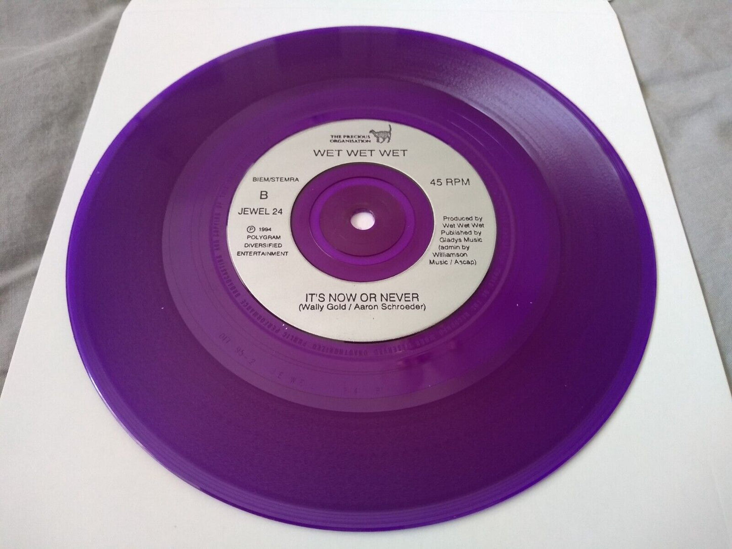 Wet Wet Wet - Julia Says (1995) 7" vinyl single VG/VG ltd ed purple vinyl