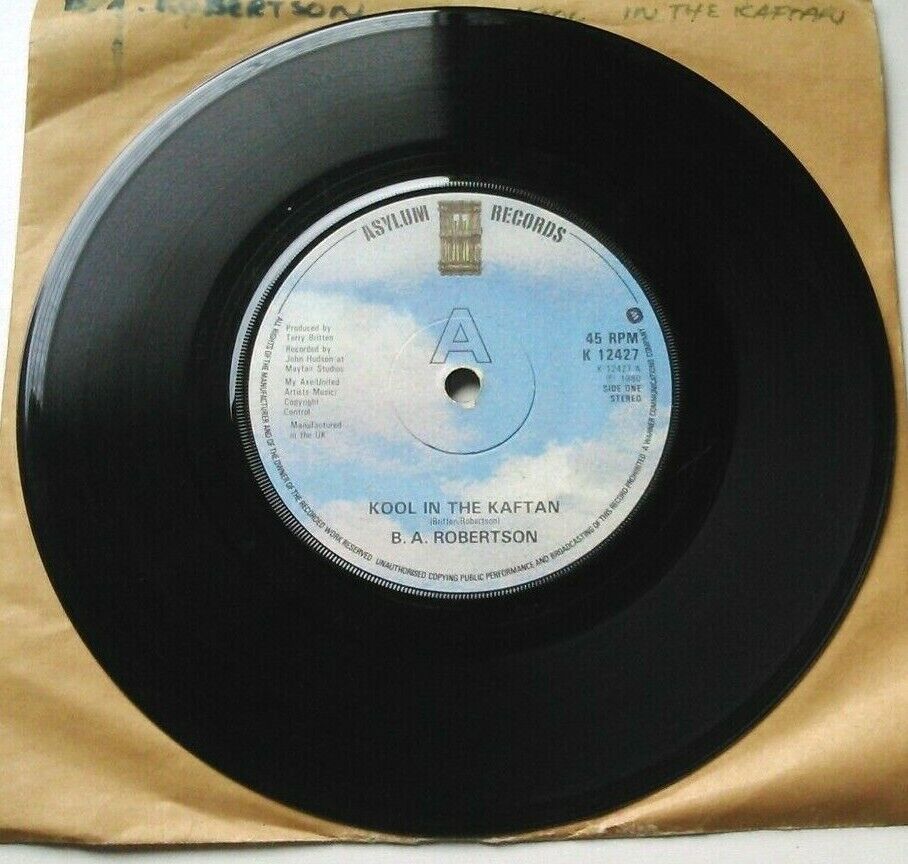 B. A. Robertson – Kool In The Kaftan (Asylum, 1980) 7" vinyl single VG/-