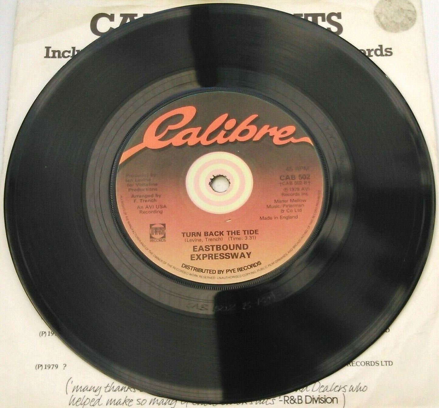 Various - Calibre Cuts (Calibre, 1980) 7" vinyl P/S single VG/VG