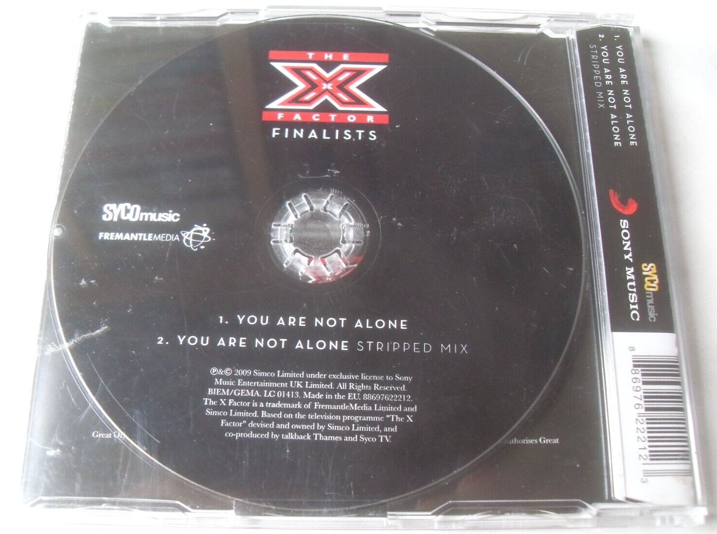 The X Factor Finalists - You Are Not Alone (2009) CD single