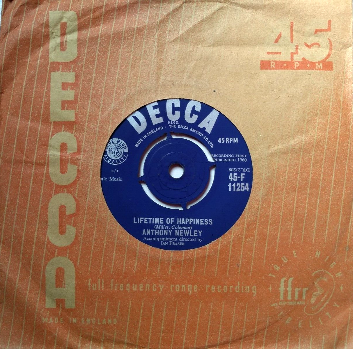 Anthony Newley - If She Should Come To You (Decca 1960) 7" vinyl single VG/VG