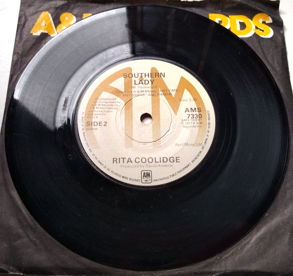 Rita Coolidge - Words (A&M 1977) 7" vinyl single VG/G+