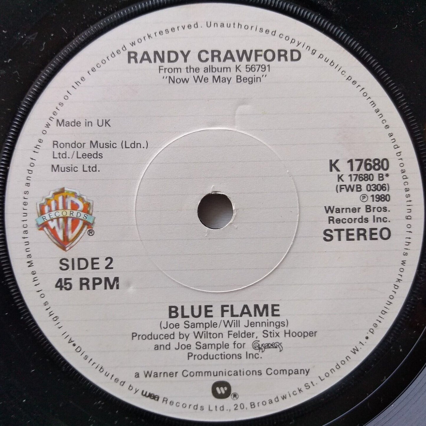 Randy Crawford - One Day I'll Fly Away (WB 1980) 7" vinyl single VG/-