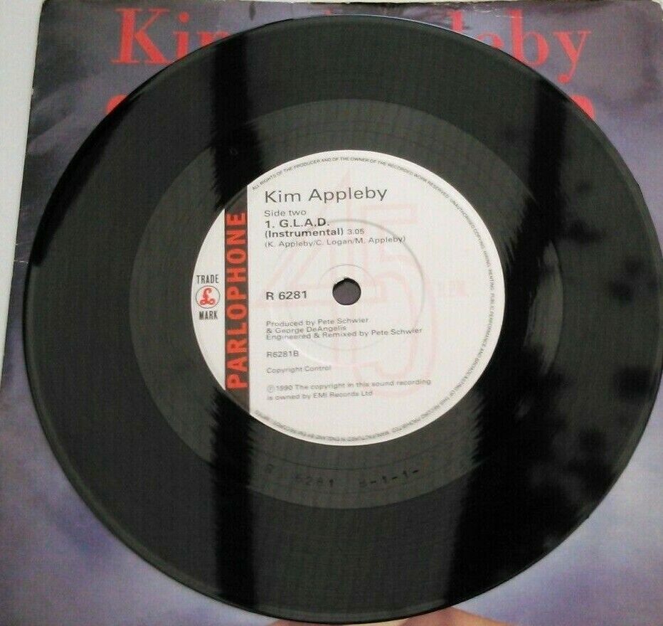 Kim Appleby – G.L.A.D. (Parlophone, 1991) 7" vinyl single G+/VG