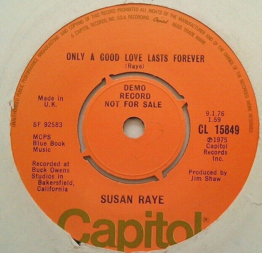 Susan Raye - Honey Toast And Sunshine (Capitol,1976) 7" vinyl single VG/VG promo