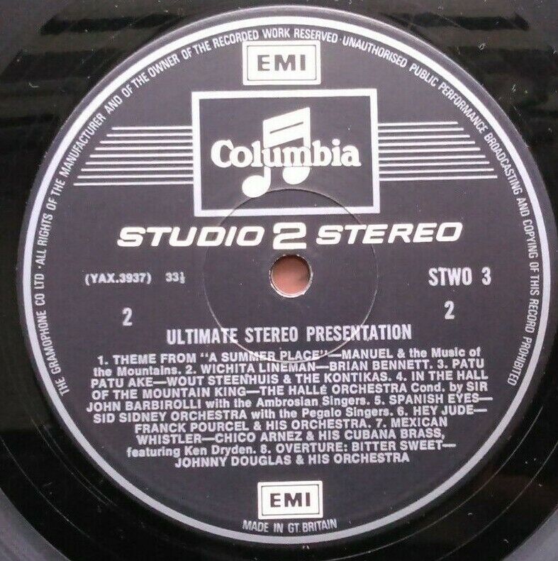 Various – Ultimate Stereo Presentation (Columbia, 1969) 12" vinyl LP VG/VG