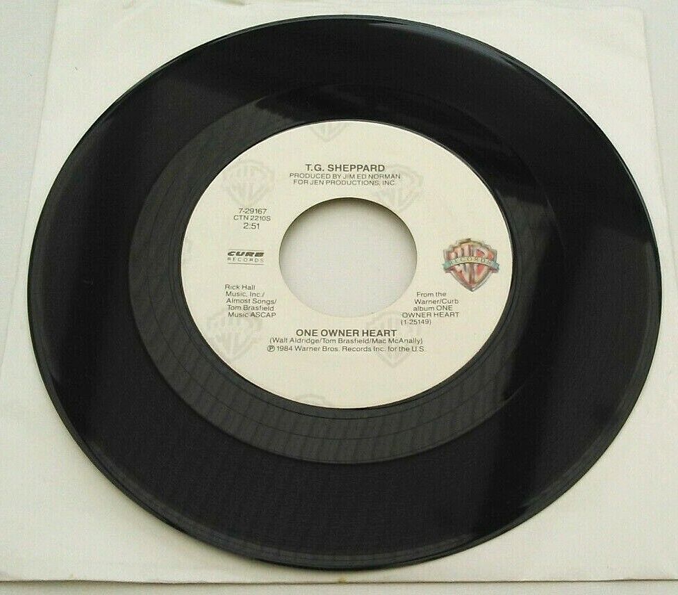 T. G. Sheppard – One Owner Heart (1984) 7" vinyl US single VG/- jukebox centre