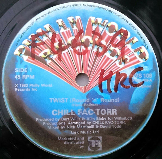 Chill Fac-Torr - Twist (Round 'N' Round) (Philly World, 1983) 7" vinyl single VG