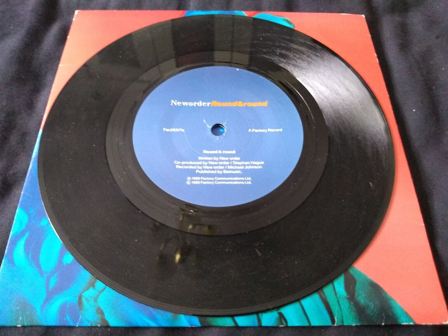 New Order – Round & Round (Factory 1989) 7" vinyl single VG/VG