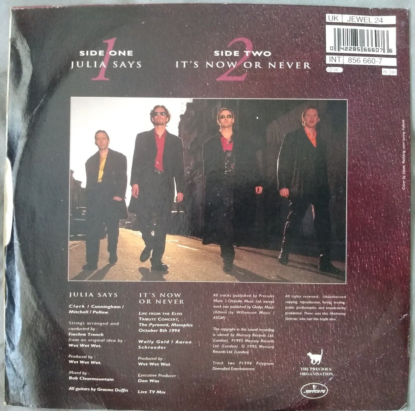 Wet Wet Wet - Julia Says (1995) 7" vinyl single VG/VG ltd ed purple vinyl