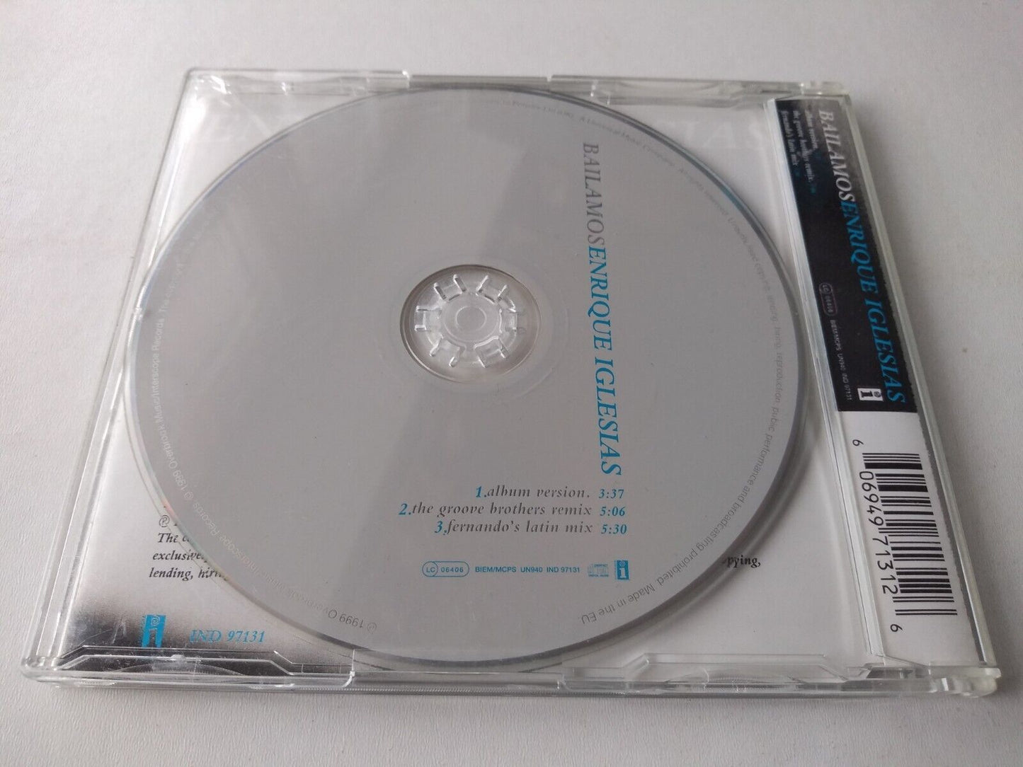 Enrique Iglesias - Bailamos (1999) CD single