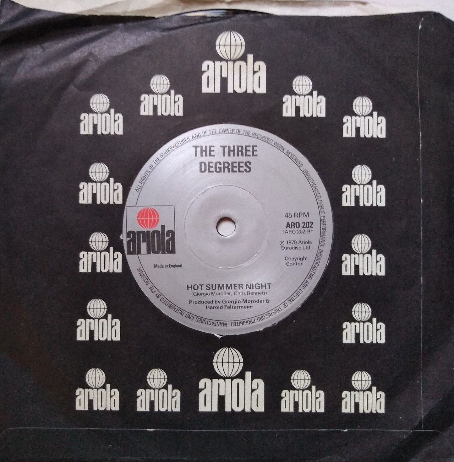 The Three Degrees - My Simple Heart (Ariola 1979) 7" vinyl single VG/VG