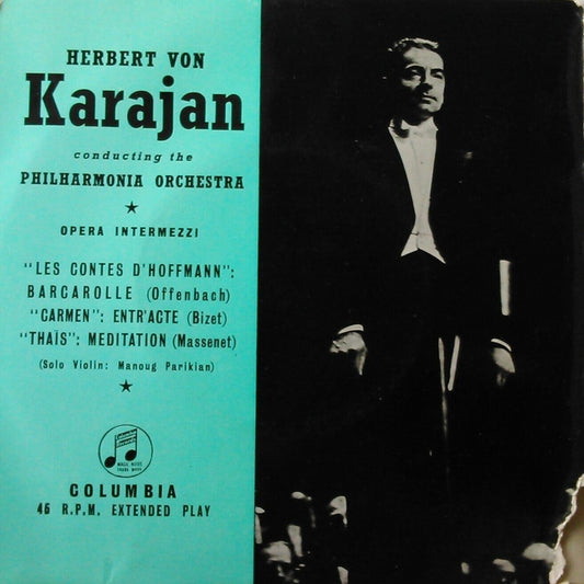 Von Karajan Conducting The Philharmonia Orchestra (1956) 7" vinyl EP VG/G+