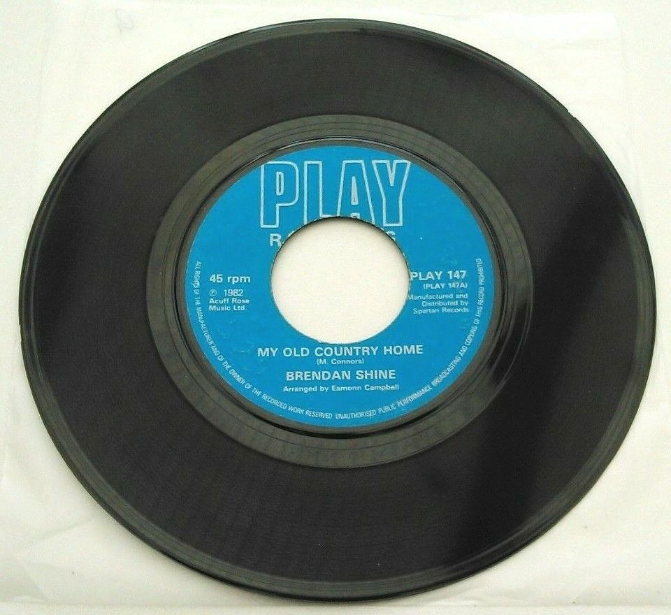 Brendan Shine - My Old Country Home (Play, 1982) 7" vinyl single VG/-