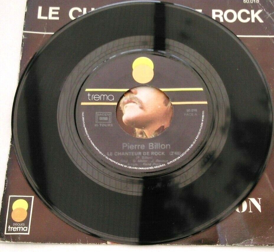 Pierre Billon - Le Chanteur De Rock (Trema, 1974) 7" vinyl P/S single VG/VG