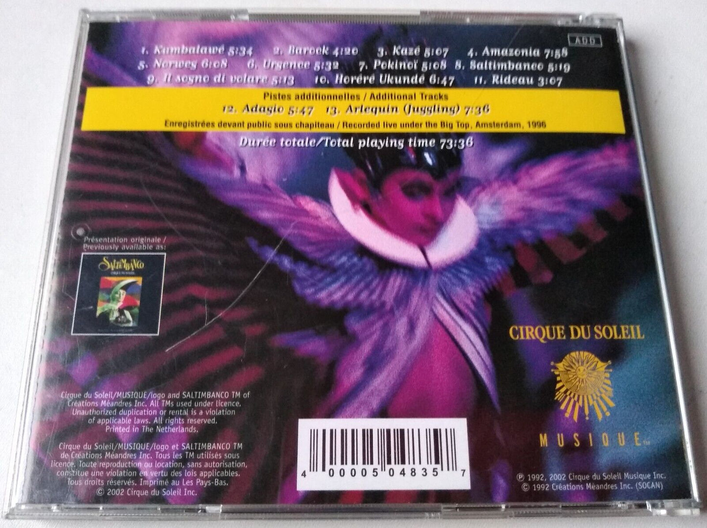 Cirque Du Soleil - Saltimbanco (2002) CD Album