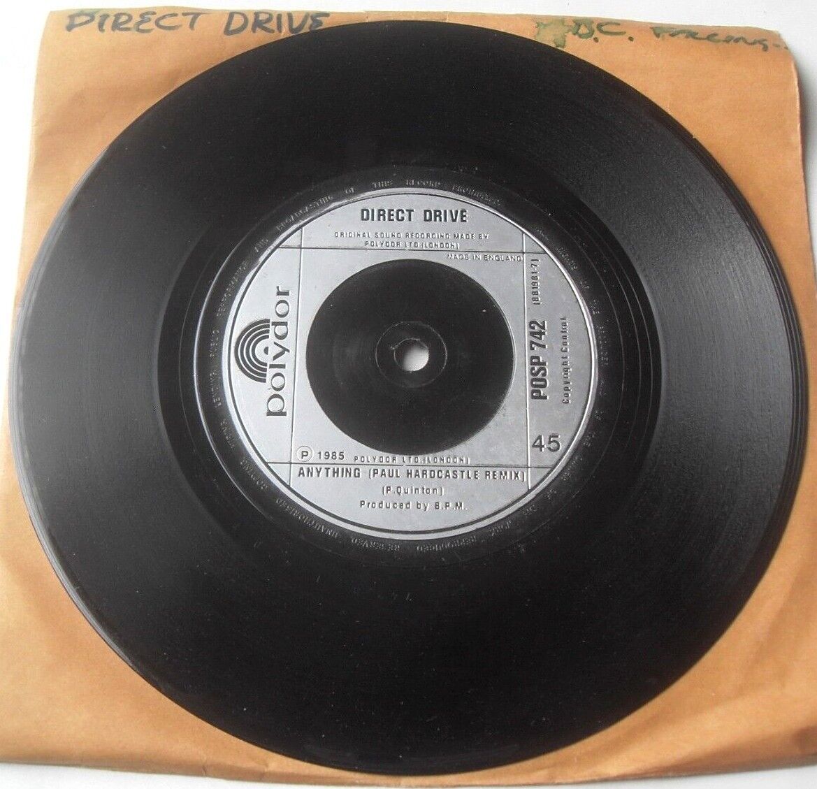 Direct Drive – A.B.C. (Falling In Love's Not Easy) (1985) 7" vinyl single VG/-