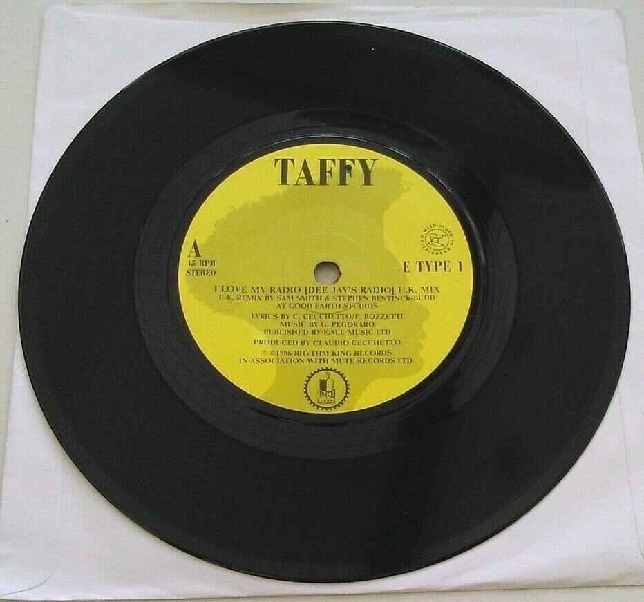 Taffy - I Love My Radio (Midnight Radio) (Transglobal,1986) 7" vinyl single VG/-