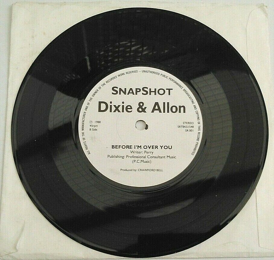 Dixie & Allon - Cottage In The Country (snapshot, 1988) 7" vinyl single VG/-