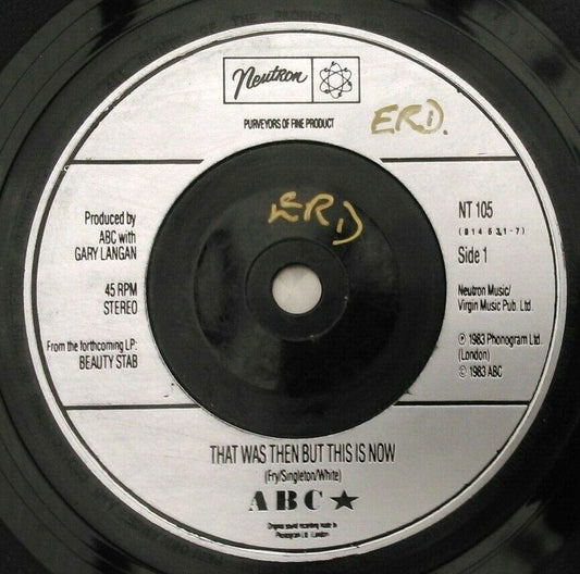 ABC - That Was Then But This Is Now (Neutron, 1983) 7" vinyl single G+/-