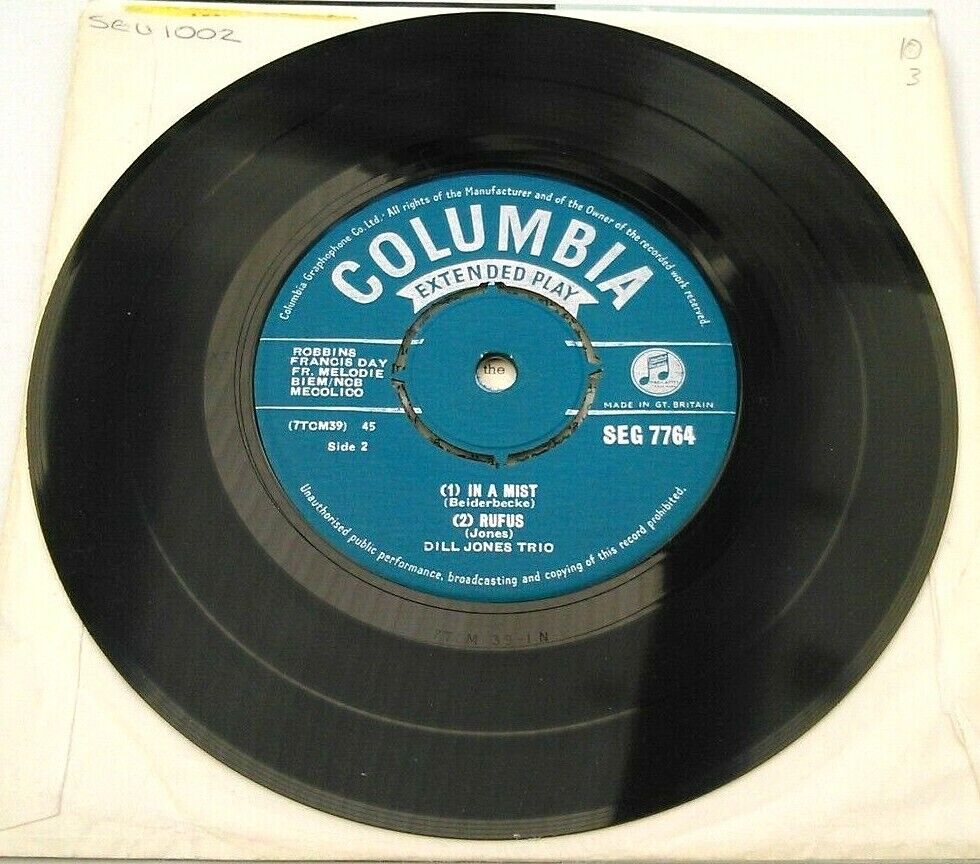 Dill Jones – Top Of The Poll! (Columbia, 1957) 7" vinyl P/S EP VG/VG