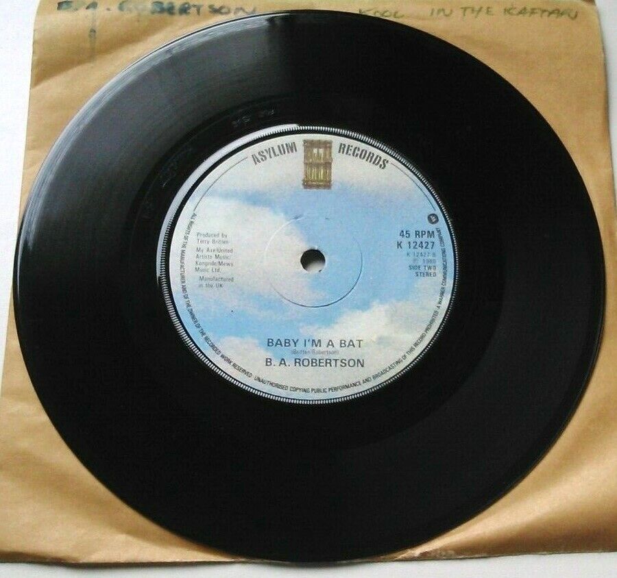 B. A. Robertson – Kool In The Kaftan (Asylum, 1980) 7" vinyl single VG/-