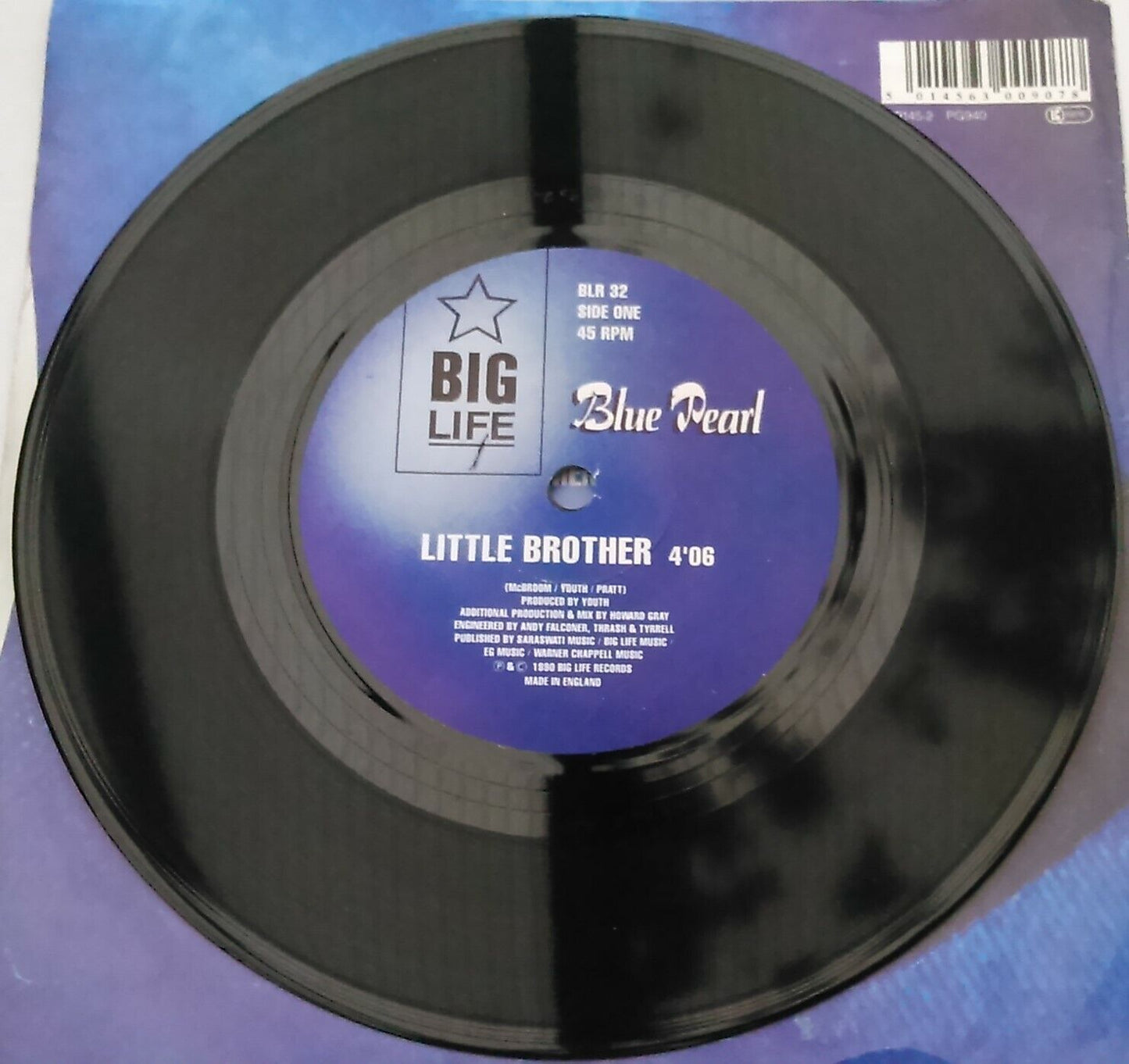 Blue Pearl - Little Brother (Big Life, 1990) 7" vinyl single VG/VG