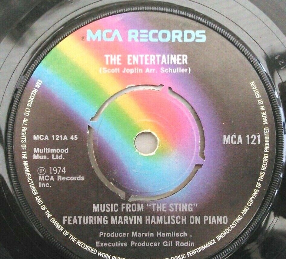 Marvin Hamlisch – Music From "The Sting" The Entertainer 7" vinyl single VG/-