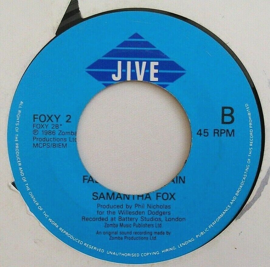 Samantha Fox – Do Ya Do Ya (Wanna Please Me) (Jive, 1986) 7" vinyl single VG/-