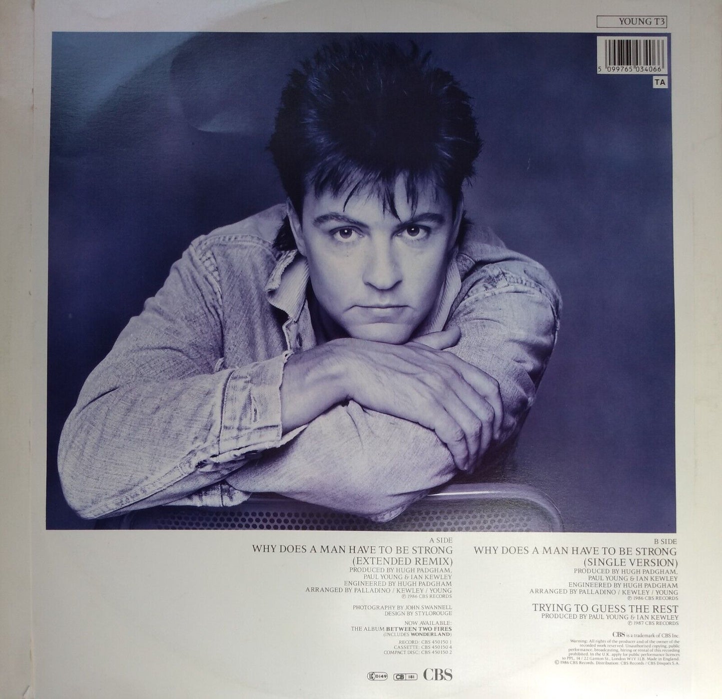 Paul Young - Why Does A Man Have To Be Strong (CBS 1987) 12" single VG/VG