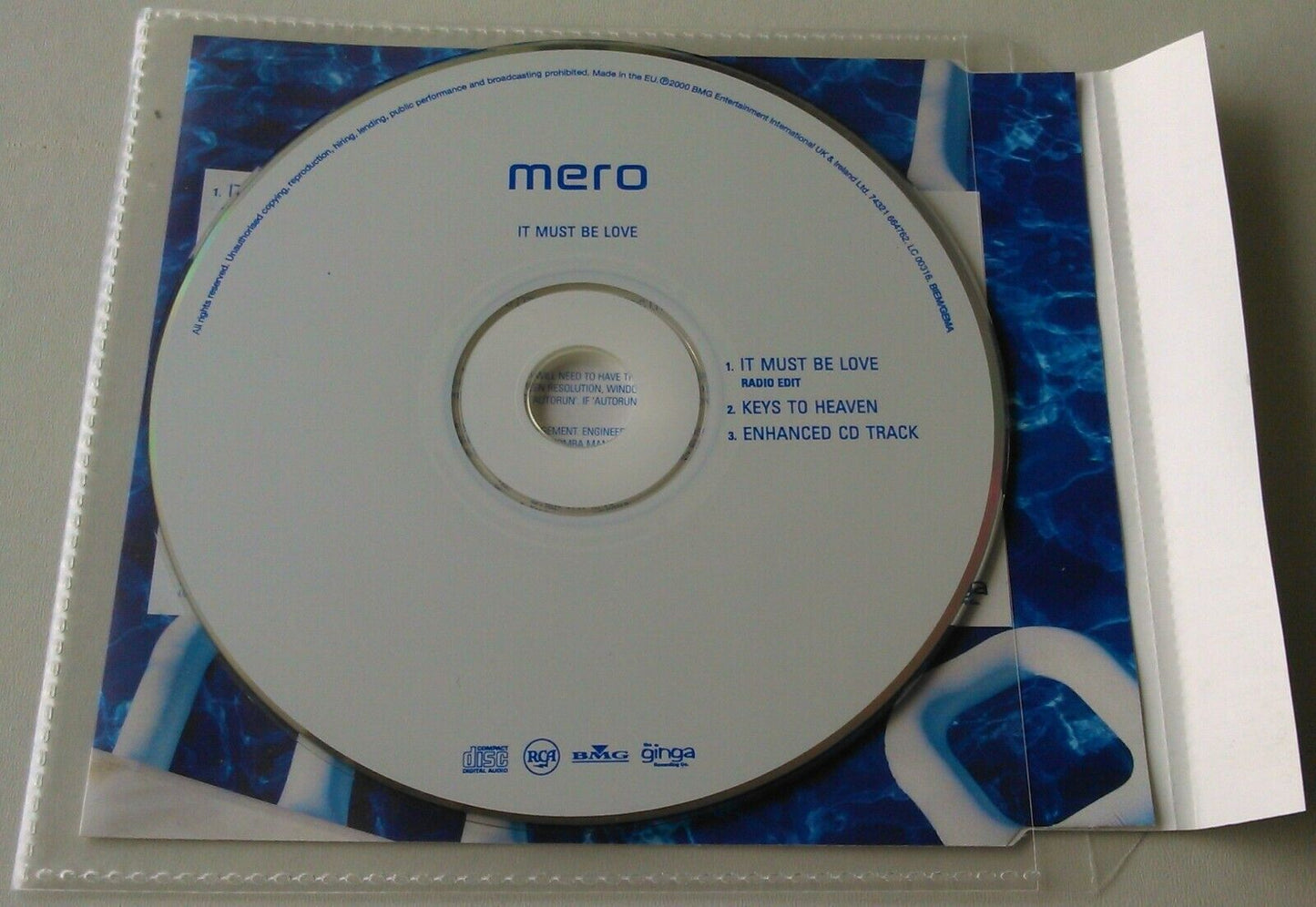 Mero – It Must Be Love (2000) CD single *no case - plastic wallet*