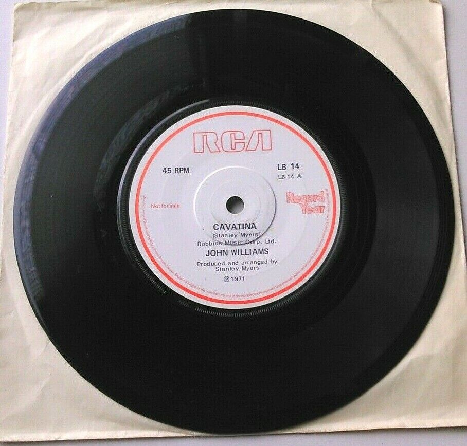 John Williams - Cavatina, Noel Edmonds (1980) 7" single VG/- Record Year promo