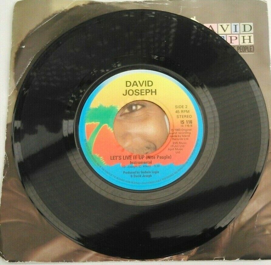 David Joseph – Let's Live It Up (Nite People) (1983) 7" vinyl single VG/VG