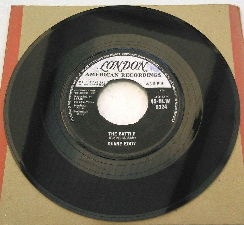 Duane Eddy - The Battle (London, 1959) 7" vinyl single VG/- jukebox centre