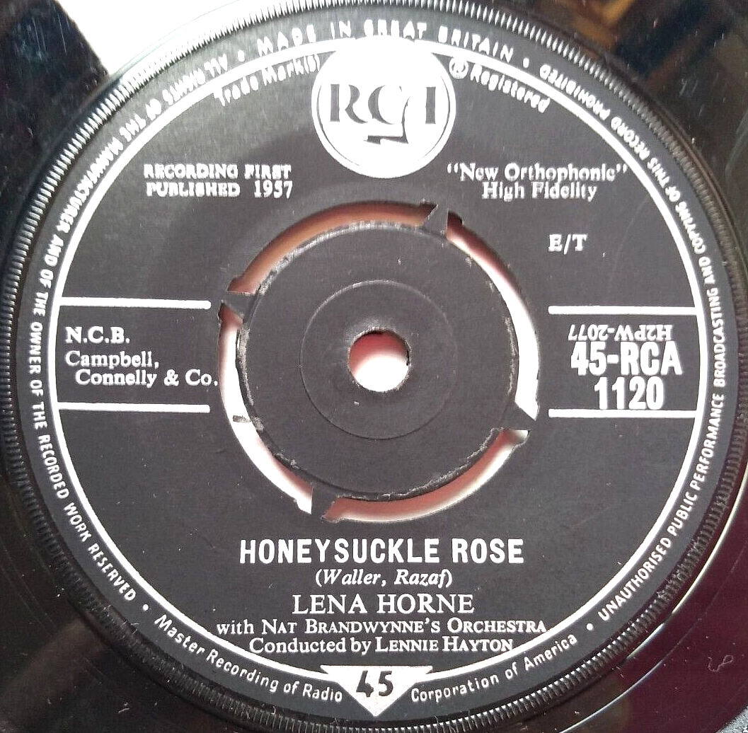 Lena Horne - Honeysuckle Rose (RCA 1957) 7" vinyl single VG/- plastic sleeve