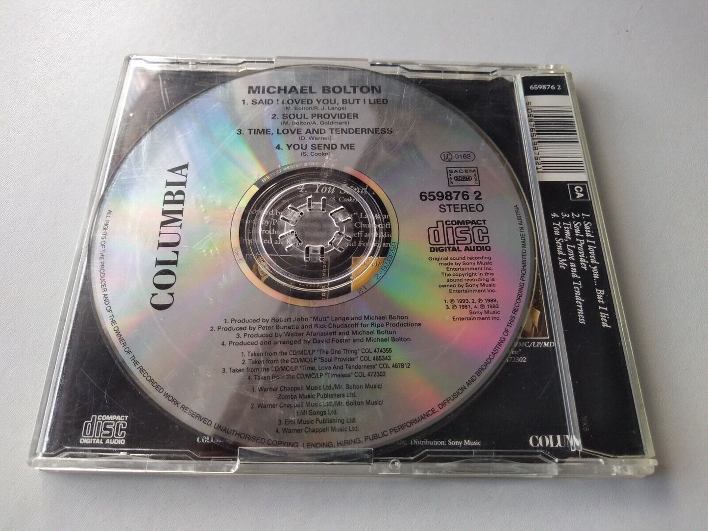 Michael Bolton - Said I Loved You But I Lied  (1993) CD Single