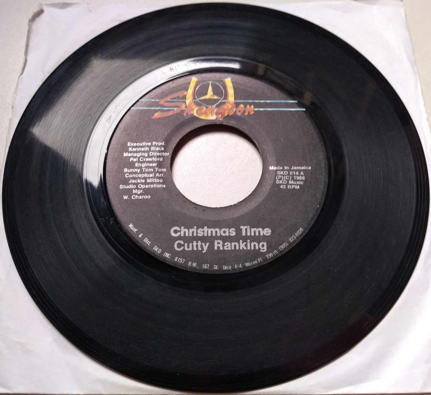 Cutty Ranking - Christmas Time (Skengdon 1986) 7" vinyl single VG/- Jamaica juke